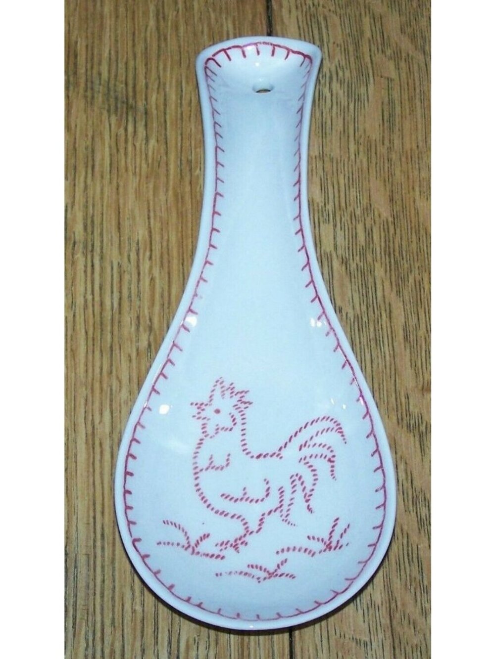 Kitchen Spoon Rest Rooster Ceramic Andrea by Sadek 8 1/2" Hanging or Counter